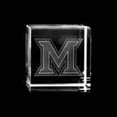 Fan Frenzy Gifts Miami Ohio Redhawks Officially Licensed Laser Engraved Crystal Cube